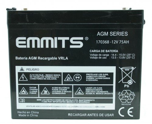 BATERIA AGM 75AH EMMITS