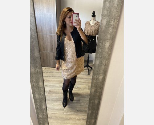 Vestido Fiesta Beige (Dorado)