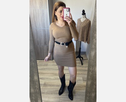 Vestido Nagore Camel