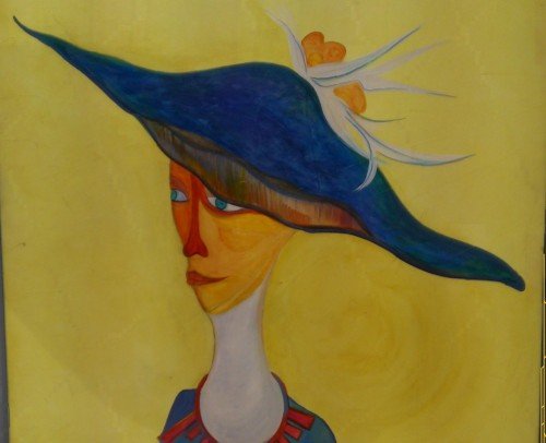 Mujer con sombrero de Lusa