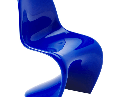 Panton miniatura – L. 8 X D. 8 X H. 14 CM, color azul