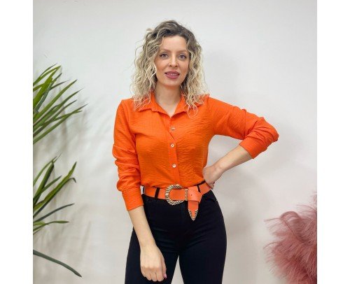 Camisa crop naranja