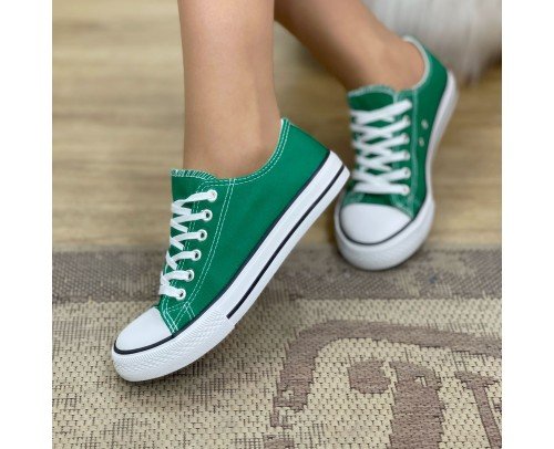 Bamba de lona verde