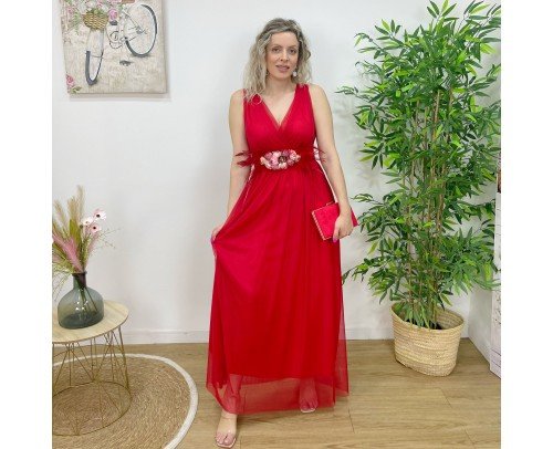 Vestido Dama rojo