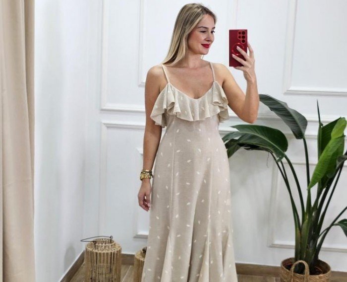 Vestido Hojas Asilla