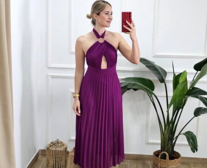 Vestido Cristin Buganvilla