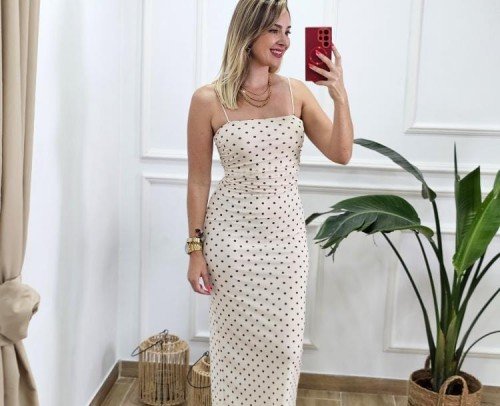 Vestido Lunares Tull