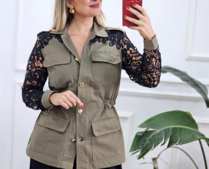 Chaqueta Manga Encaje