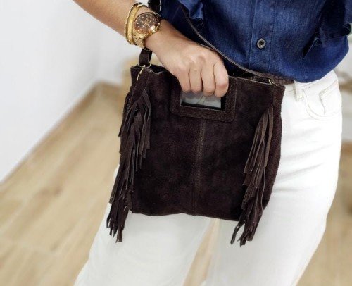 Bolso Piel Flecos
