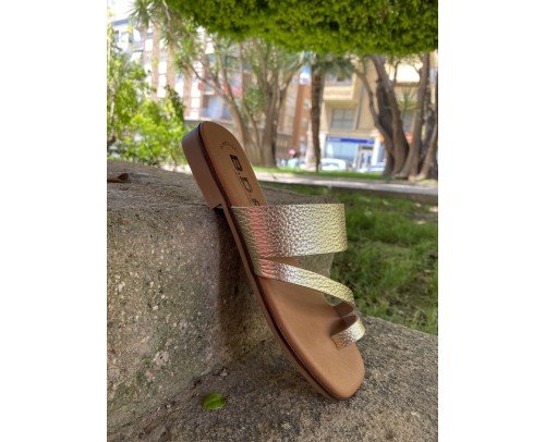 Sandalia Mykonos oro 10209
