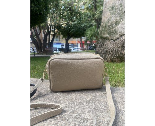 Bolso piel Simoneta arena