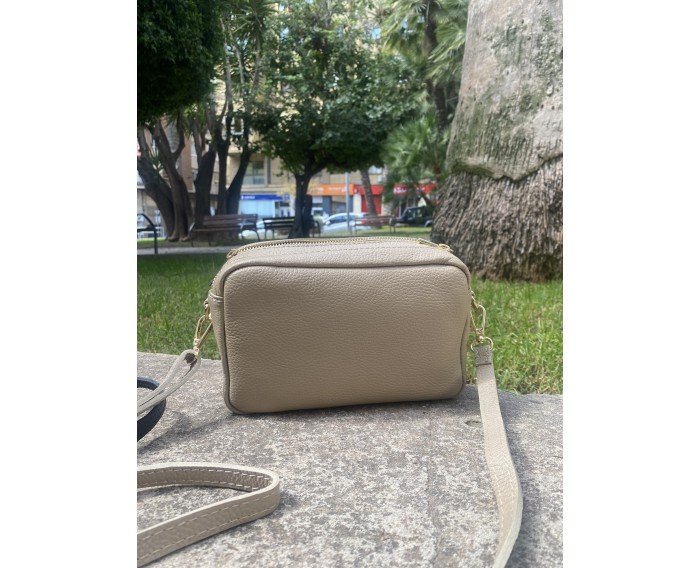 Bolso piel Simoneta arena