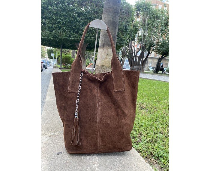 Bolso saco piel café