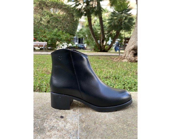 Botin piel extra cómodo negro