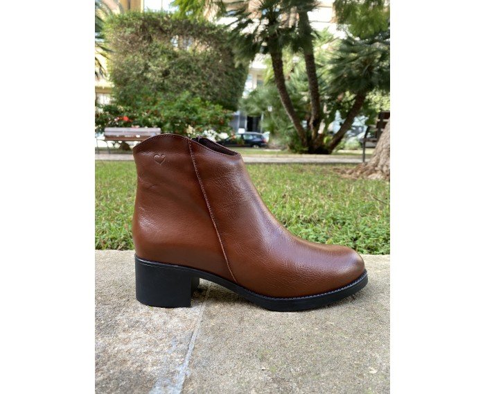 Botin piel extra cómodo avellana