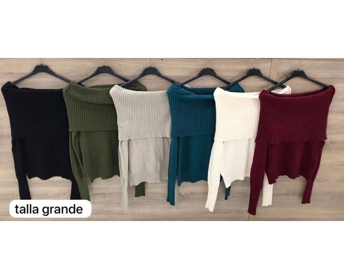 suéter cuello bardot ROSE