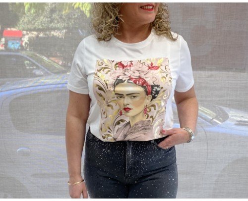 Camiseta Frida rosa