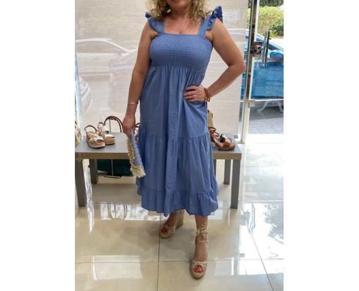 vestido celeste