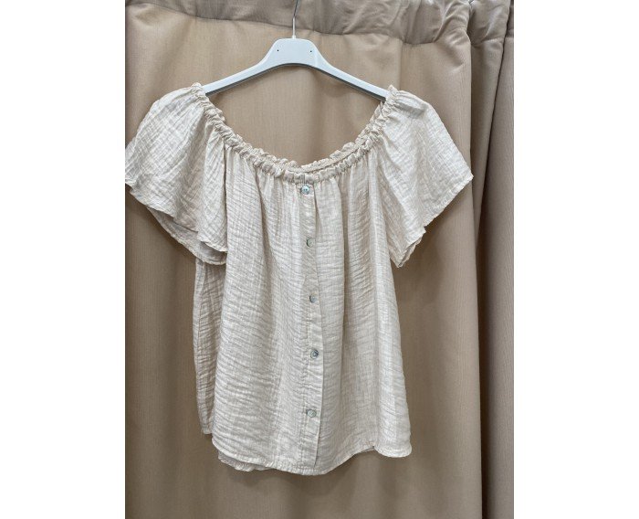 top campesina escote bardot