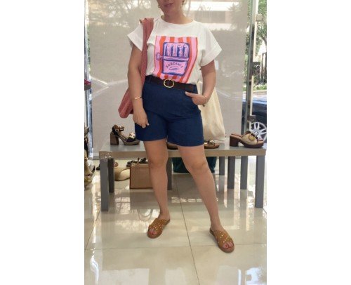 short paper bag denim