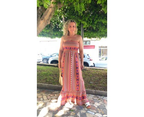 vestido Tribal coral