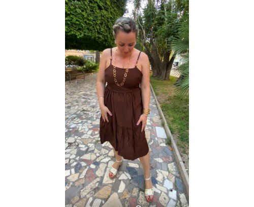 vestido sofia chocolate