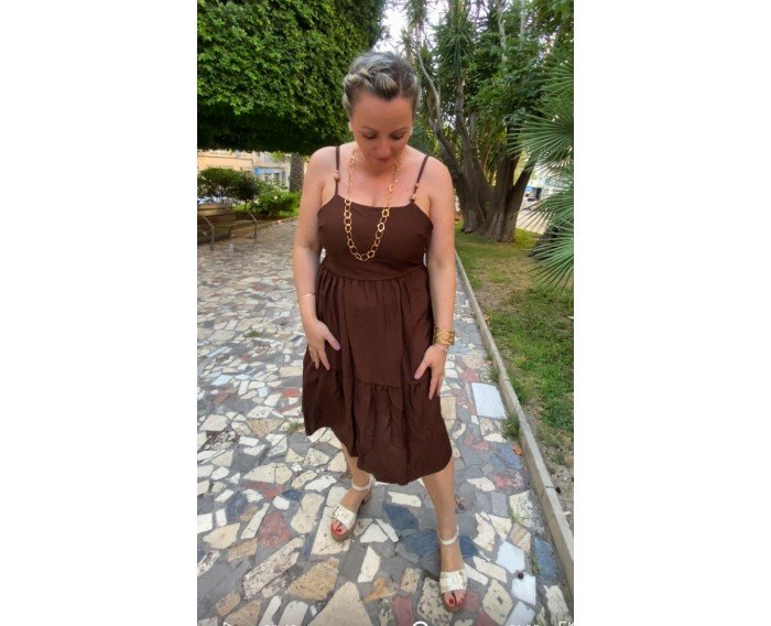 vestido sofia chocolate
