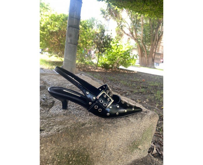 Zapatos destalonados Valka Negro