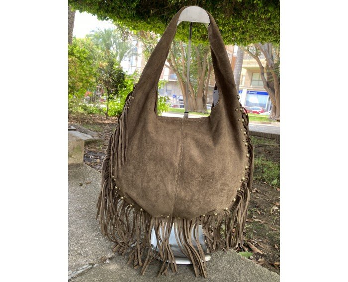 BOLSO TAUPE FLECOS