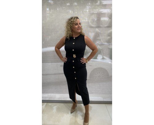 vestido caracola negro