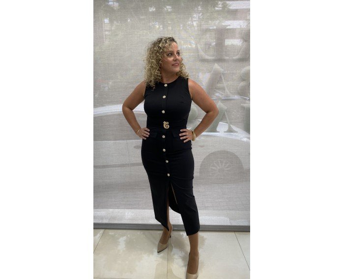 vestido caracola negro