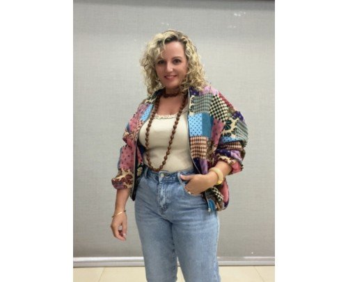 chaqueta patchwork
