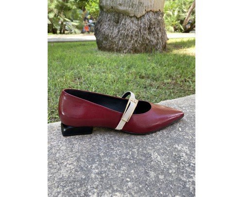 zapato de tacón bajo 2718 cereza