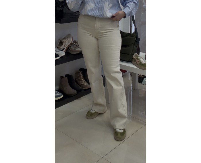 vaquero vainilla botones