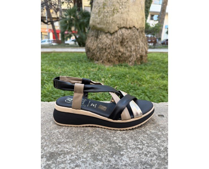 sandalia 5941 negro combi