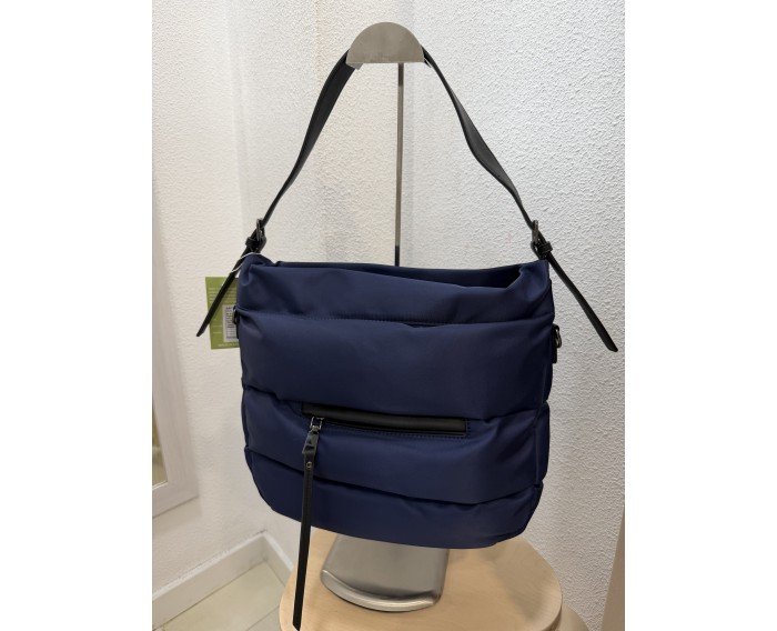 bolso acolchado azul