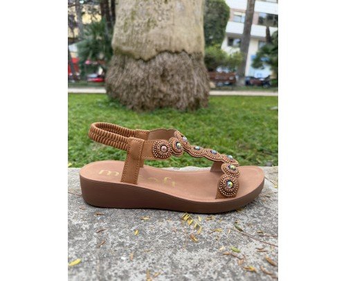sandalia marron mysoft 26M176