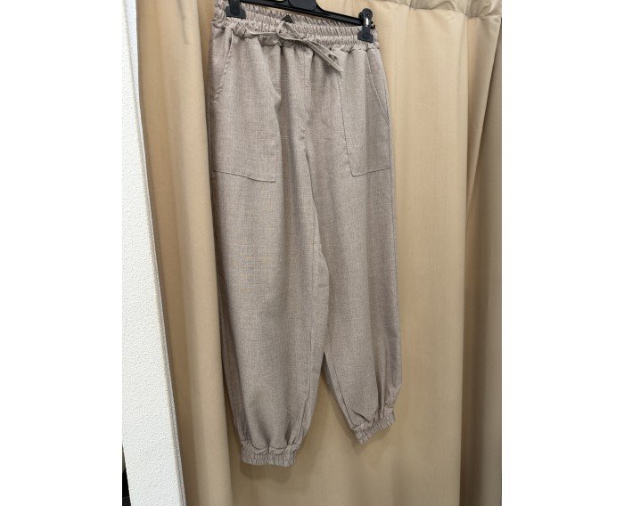 pantalon puño taupe