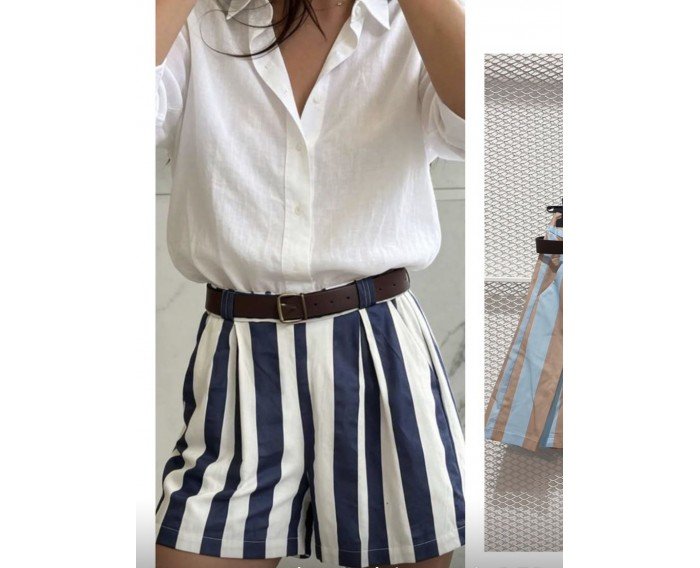 Bermudas rayas marino