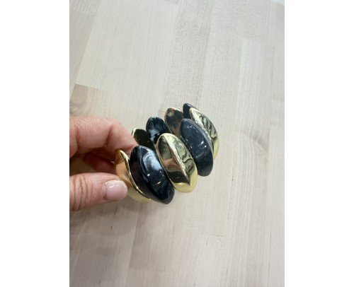 PULSERA NEGRO ORO
