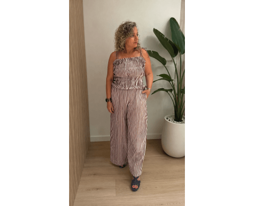 conjunto  Bari caf&eacute; blanco