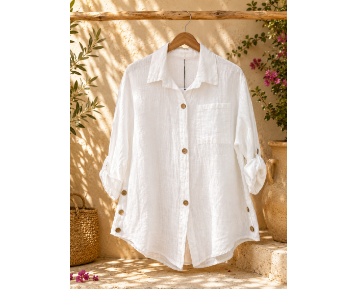 Camisa lino blanca