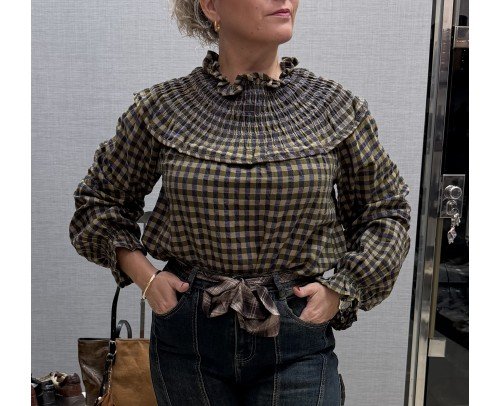 blusa cuadros verde