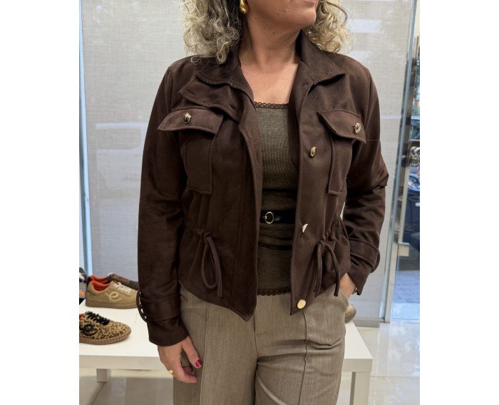 Chaqueta de Antelina Chocolate