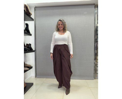pantalon palazzo vino