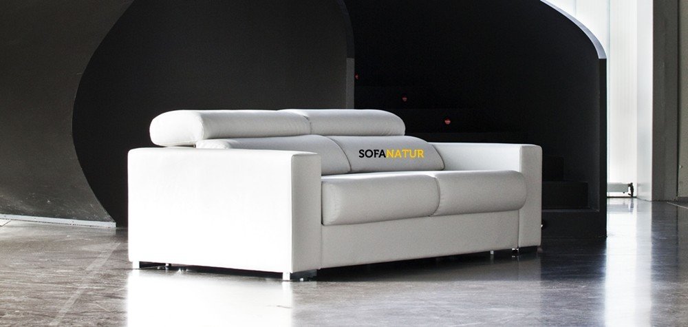 Sofá cama Sofía tres plazas apertura italiana y cabezal reclinable