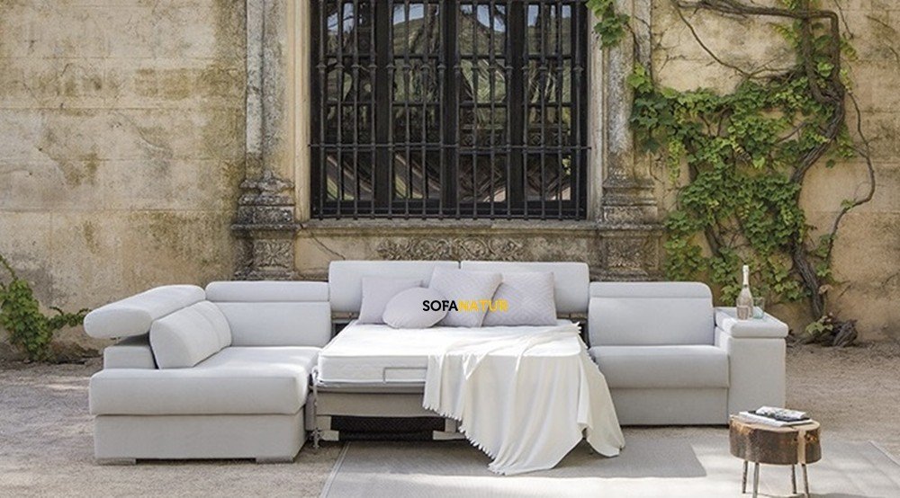 Sofá rinconera moderna Antares con asientos relax eléctricos