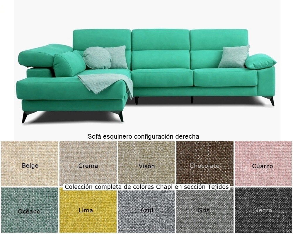 Sofá esquinero relax motor a medida antimanchas y antiarañazos