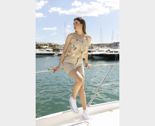 Jean corto beige