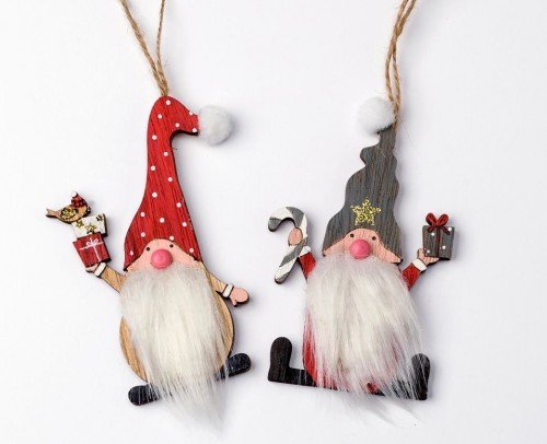 set 4 colgantes gnomos